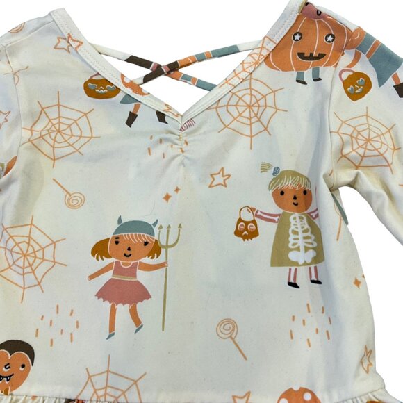 Dot Dot Smile 2T Dancer Dress Halloween Witch Print Dress - Picture 2 of 6